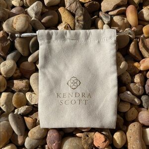 Kendra Scott Cream Drawstring Pouch